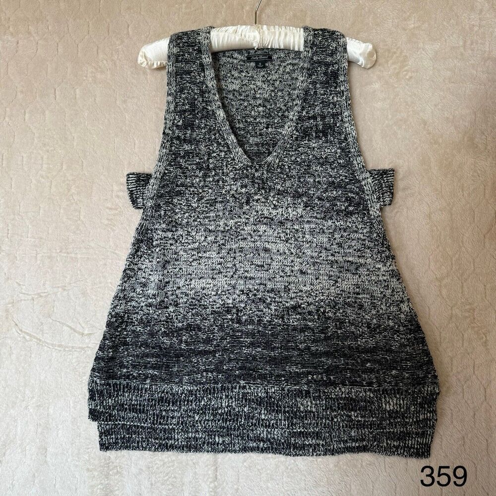 Lucky Brand‎ Women's Black Marled Side Cutout Sweater Tunic Sz S